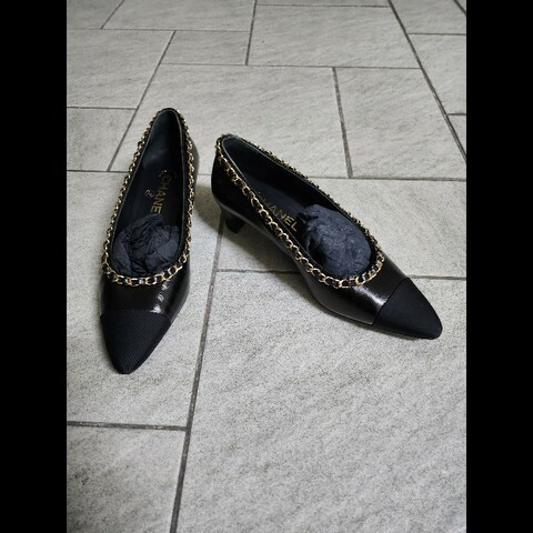 chanel經典鍊帶跟鞋3cm