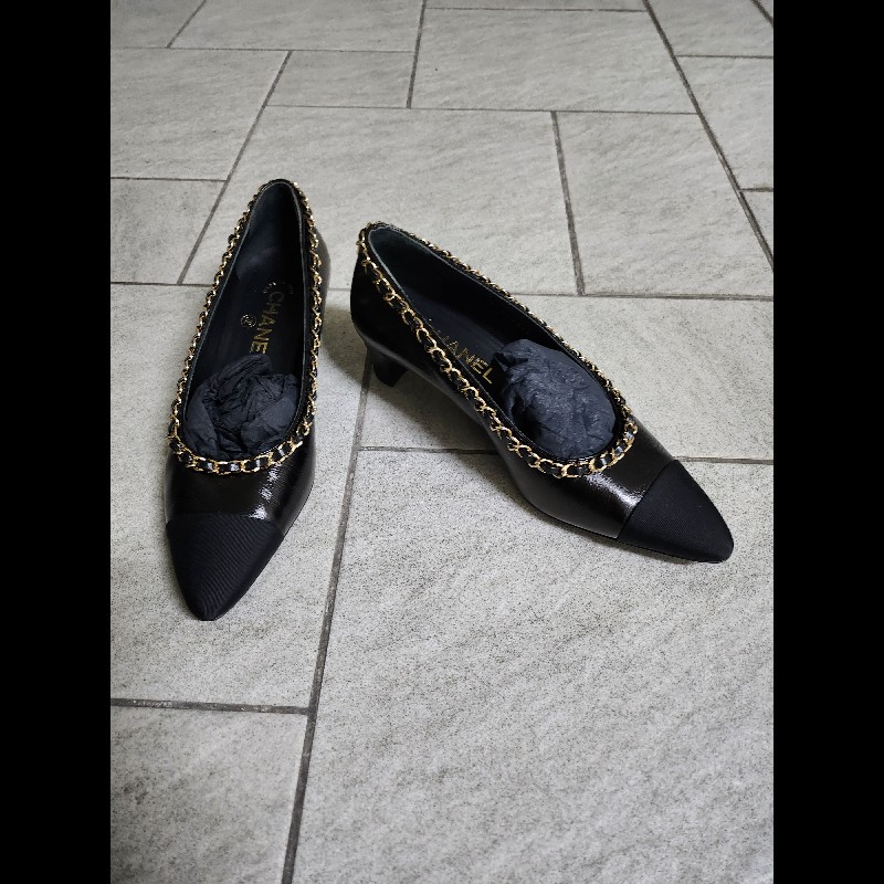 chanel經典鍊帶跟鞋3cm-12