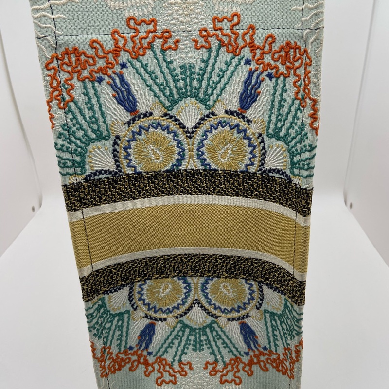 Dior迪奧大號Book Tote手袋限量彩燈萬花筒刺繡托特包手提包-3