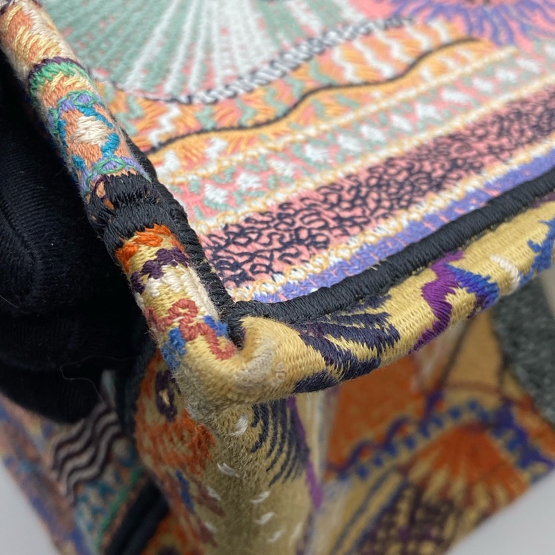 Dior迪奧大號Book Tote手袋限量彩燈萬花筒刺繡托特包手提包-7