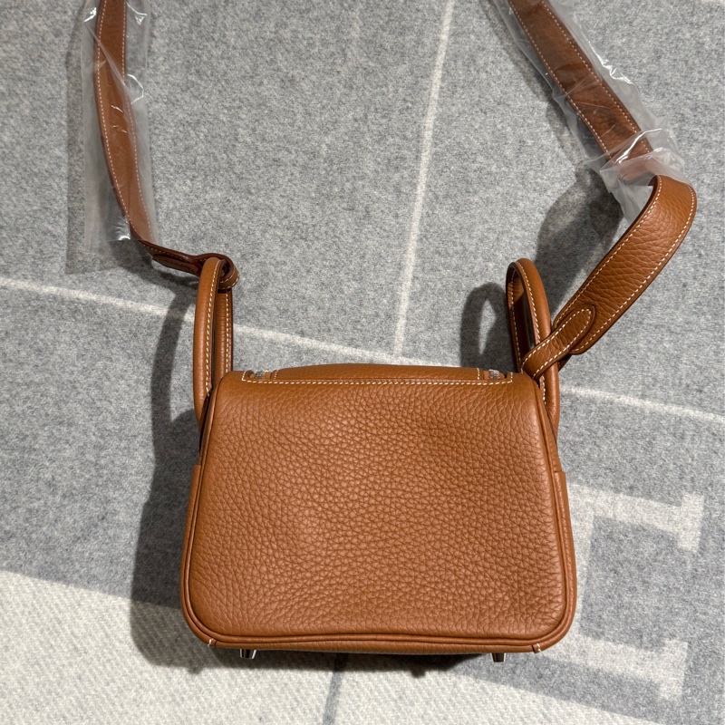 Hermès Mini Lindy 20 金棕銀扣 Gold PHW G刻 全新未使用-2
