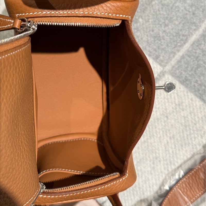 Hermès Mini Lindy 20 金棕銀扣 Gold PHW G刻 全新未使用-5