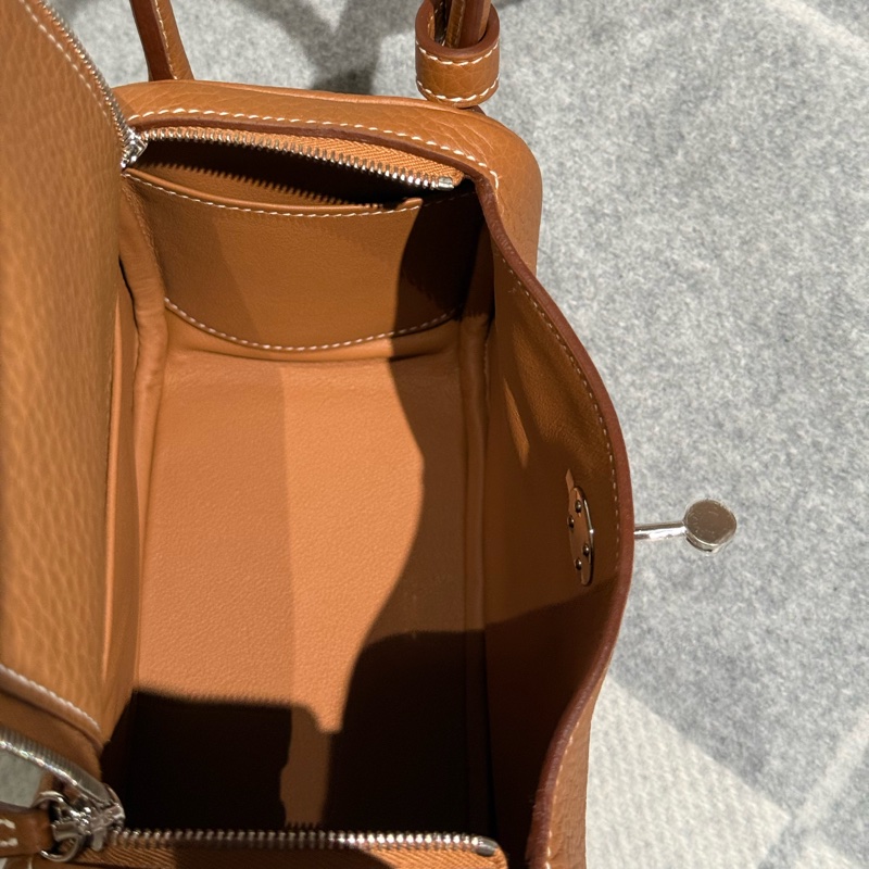 Hermès Mini Lindy 20 金棕銀扣 Gold PHW G刻 全新未使用-6