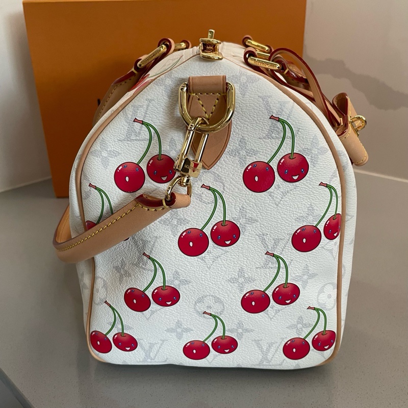 路易威登LV x Takashi Murakami 村上隆 聯名款 SPEEDY30櫻桃包手提包-3