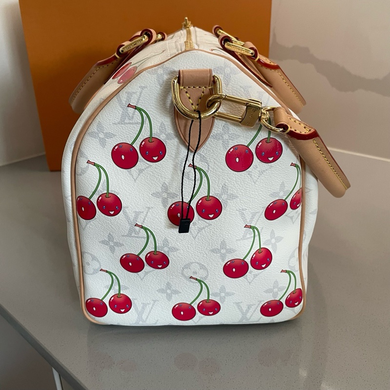 路易威登LV x Takashi Murakami 村上隆 聯名款 SPEEDY30櫻桃包手提包-4