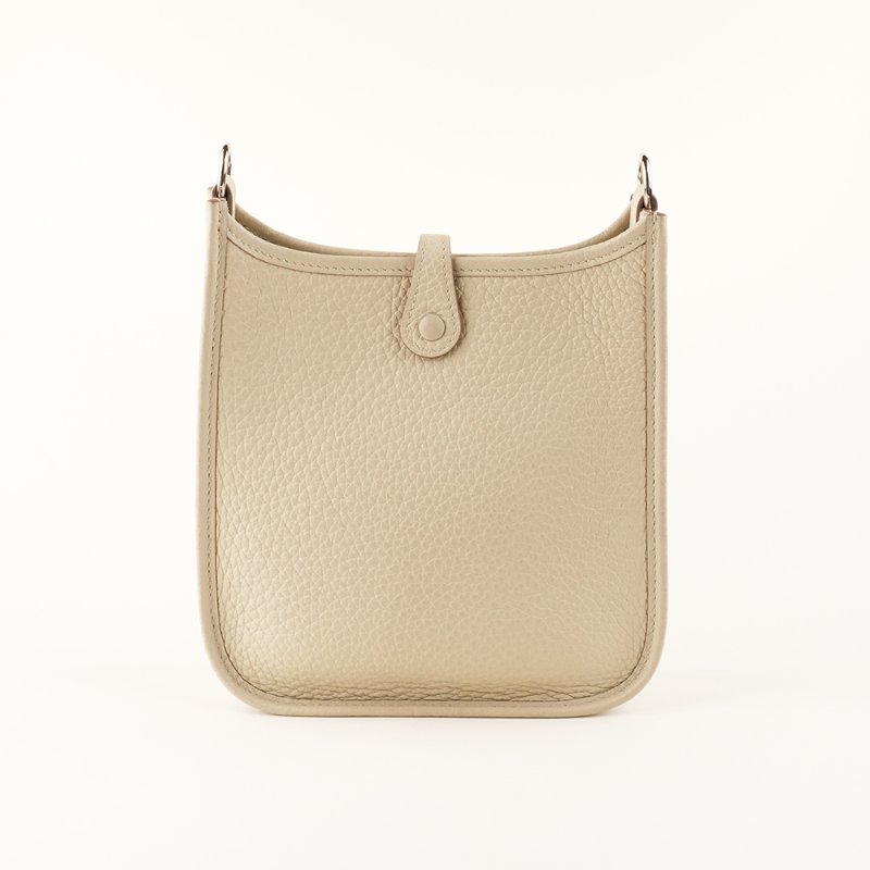 KÉSH 凱仕國際精品【高級奶茶色、日常百搭首選】HERMÈS Evelyne Mini TPM 愛馬仕奶茶色銀釦依芙琳斜背包|B 刻 2023 年-8