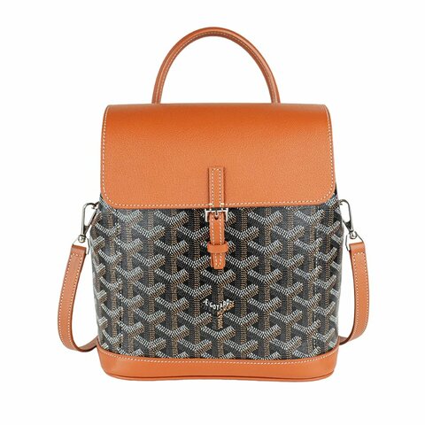 KÉSH 凱仕國際精品【法式鬆弛氛圍】GOYARD Alpin Mini 棕色迷你後背包｜經典 Goyardine 帆布