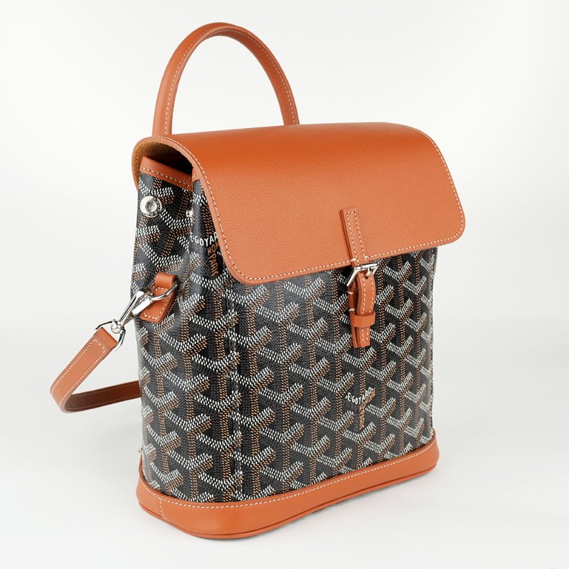 KÉSH 凱仕國際精品【法式鬆弛氛圍】GOYARD Alpin Mini 棕色迷你後背包｜經典 Goyardine 帆布-1