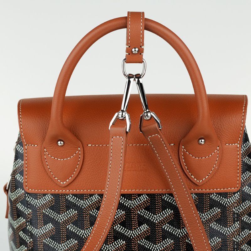 KÉSH 凱仕國際精品【法式鬆弛氛圍】GOYARD Alpin Mini 棕色迷你後背包｜經典 Goyardine 帆布-5