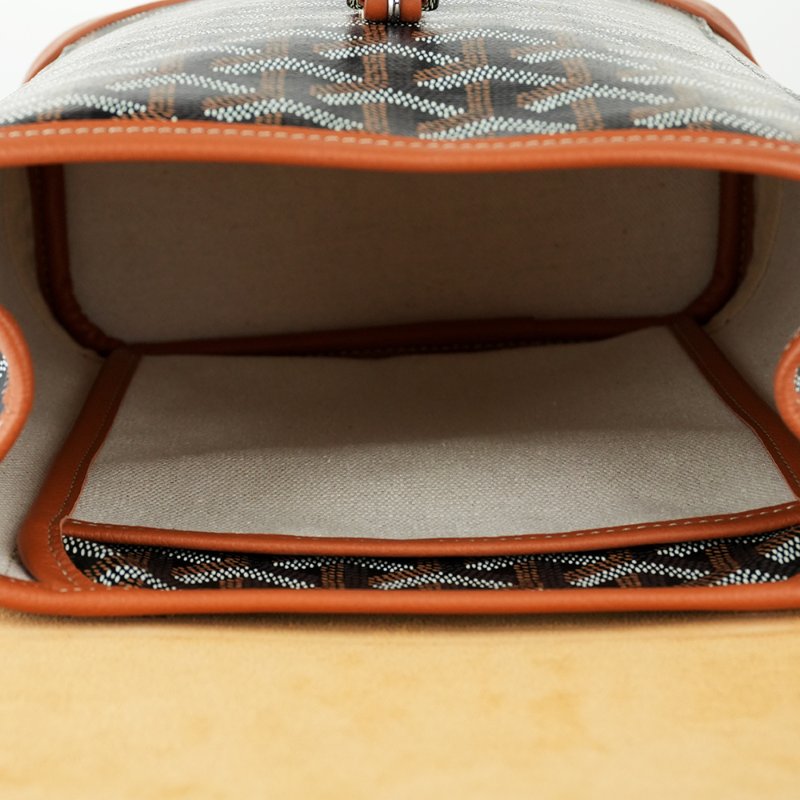 KÉSH 凱仕國際精品【法式鬆弛氛圍】GOYARD Alpin Mini 棕色迷你後背包｜經典 Goyardine 帆布-13