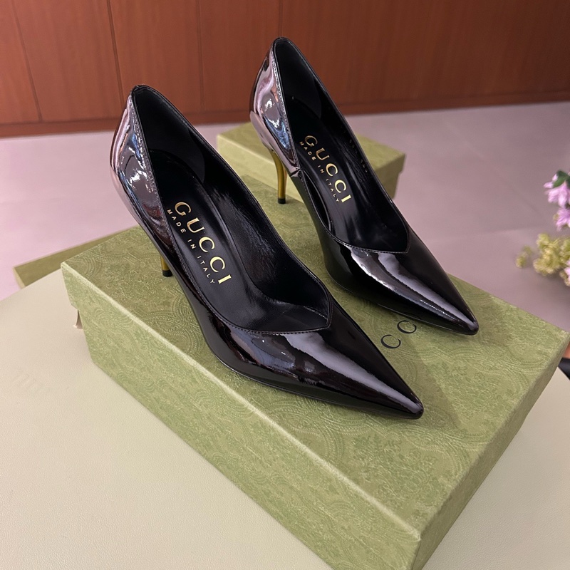 未使用 Gucci 古馳 尖頭高跟鞋 36.5碼  附件：盒-4