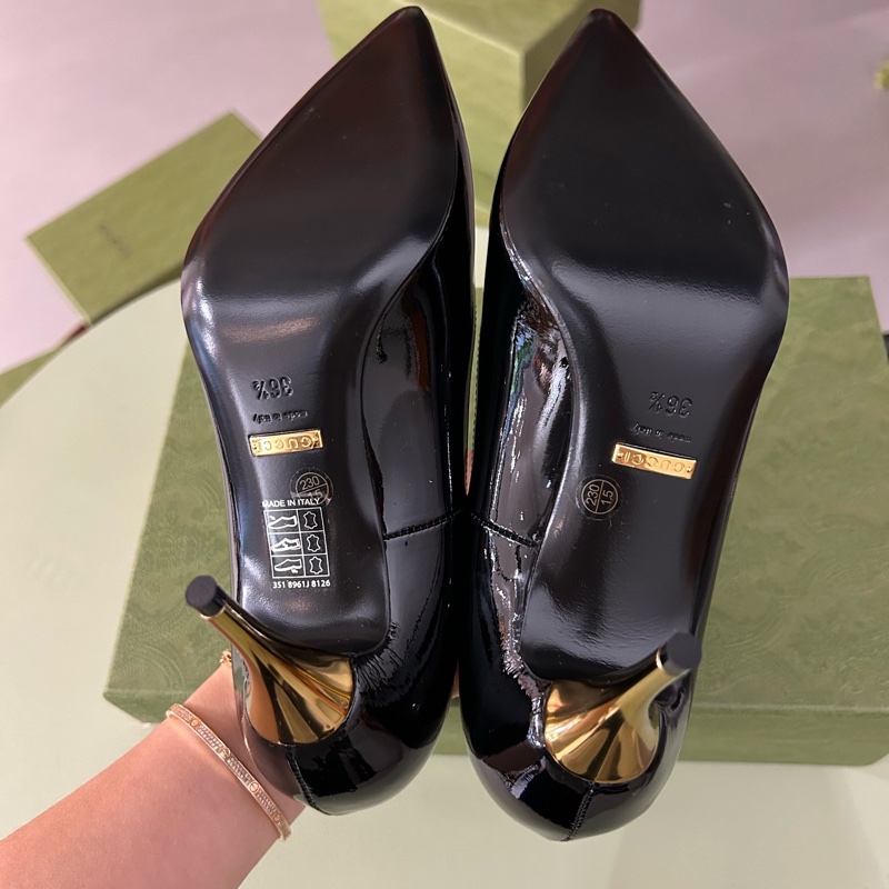 未使用 Gucci 古馳 尖頭高跟鞋 36.5碼  附件：盒-6