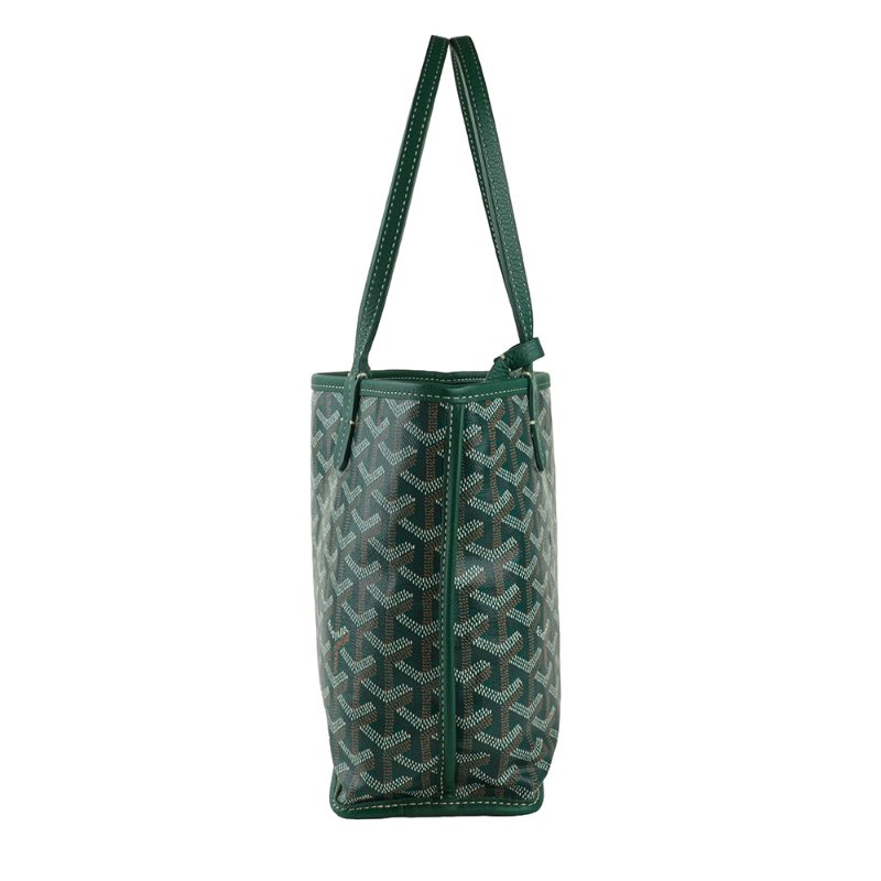 KÉSH 凱仕國際精品【法式鬆弛感、雙面高級風格】GOYARD Anjou Mini 綠色子母托特包|雙面翻轉設計|法國製造-6
