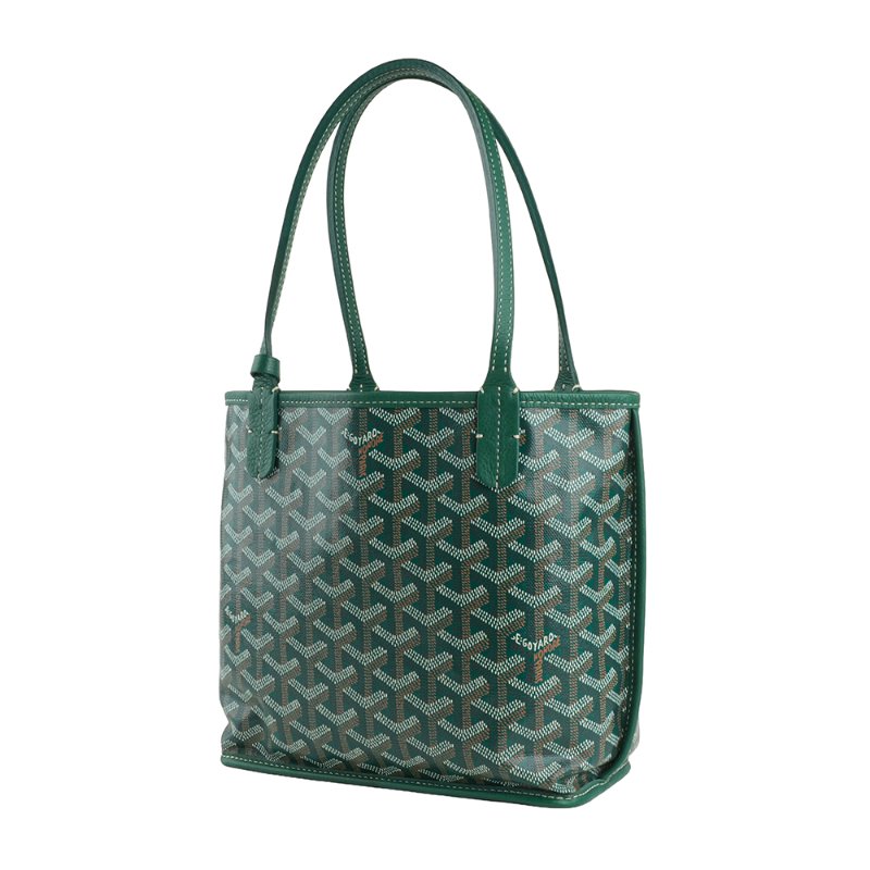 KÉSH 凱仕國際精品【法式鬆弛感、雙面高級風格】GOYARD Anjou Mini 綠色子母托特包|雙面翻轉設計|法國製造-7