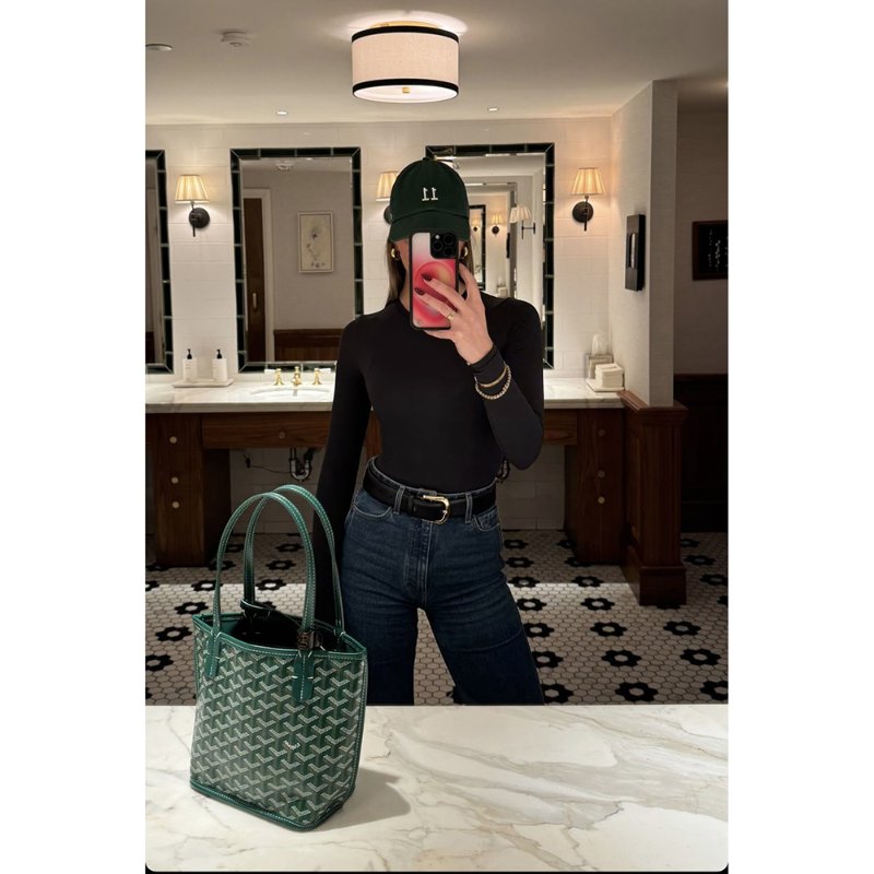KÉSH 凱仕國際精品【法式鬆弛感、雙面高級風格】GOYARD Anjou Mini 綠色子母托特包|雙面翻轉設計|法國製造-9