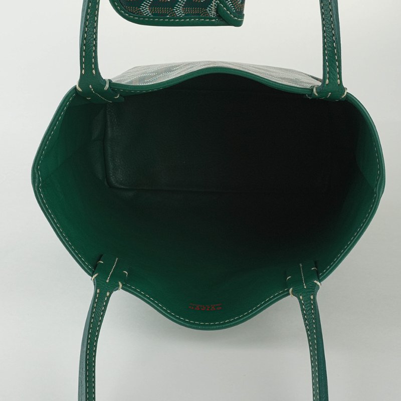 KÉSH 凱仕國際精品【法式鬆弛感、雙面高級風格】GOYARD Anjou Mini 綠色子母托特包|雙面翻轉設計|法國製造-10