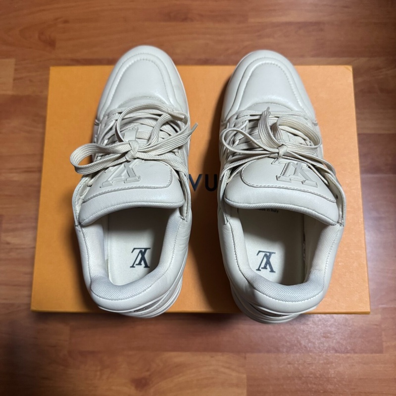 Lv Trainer米色 路易威登正品低幫板鞋 男款 米色 40.5碼-3