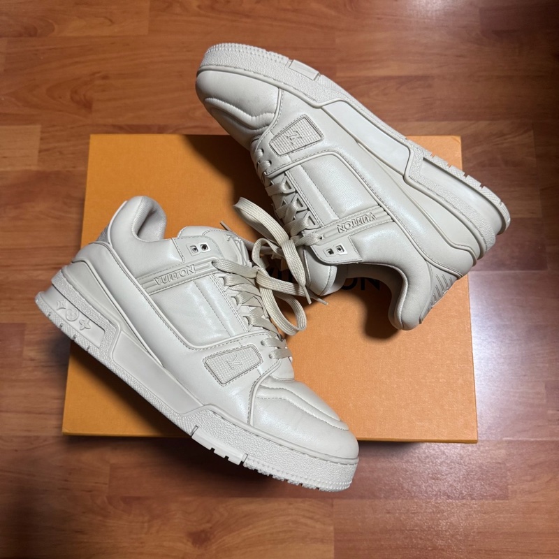 Lv Trainer米色 路易威登正品低幫板鞋 男款 米色 40.5碼-8