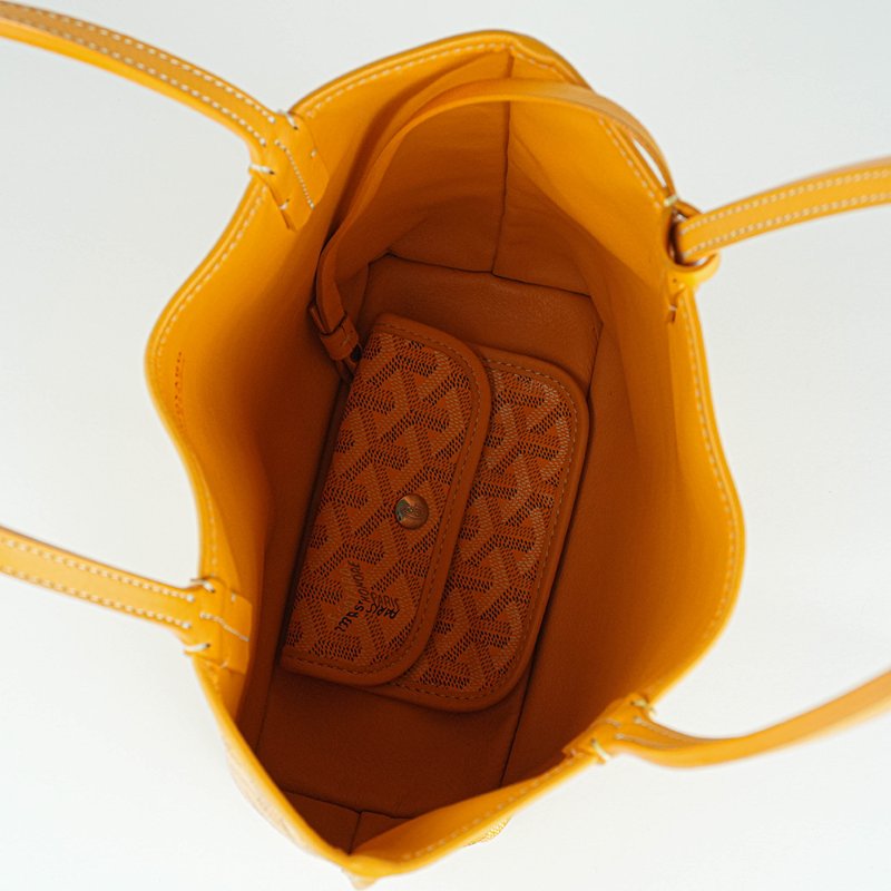 KÉSH 凱仕國際精品|GOYARD Anjou Mini 黃色子母托特包|雙面翻轉設計|法國製造|2019 年製-10