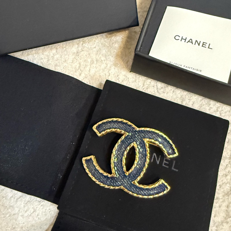 Chanel 牛仔 單寧 胸針-2