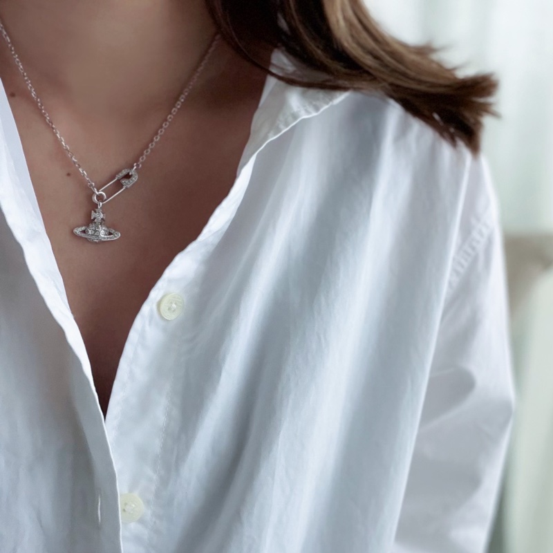 Vivienne Westwood 🪐別針項鍊 Lucrece Pendant Necklace-0