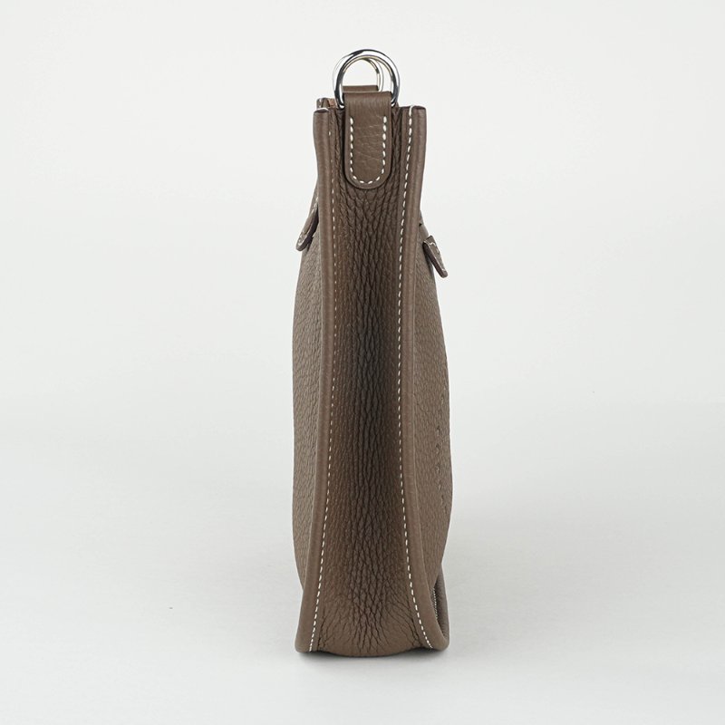 KÉSH 凱仕國際精品【愛馬仕熱門 Mini 包】HERMÈS Evelyne 16 TPM 大象灰斜背包｜Etoupe 銀釦｜Mini Evelyne｜Togo 牛皮｜Z刻 2021 年-4
