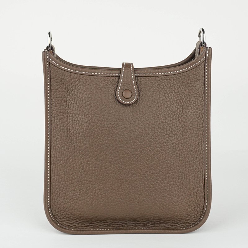 KÉSH 凱仕國際精品【愛馬仕熱門 Mini 包】HERMÈS Evelyne 16 TPM 大象灰斜背包｜Etoupe 銀釦｜Mini Evelyne｜Togo 牛皮｜Z刻 2021 年-6