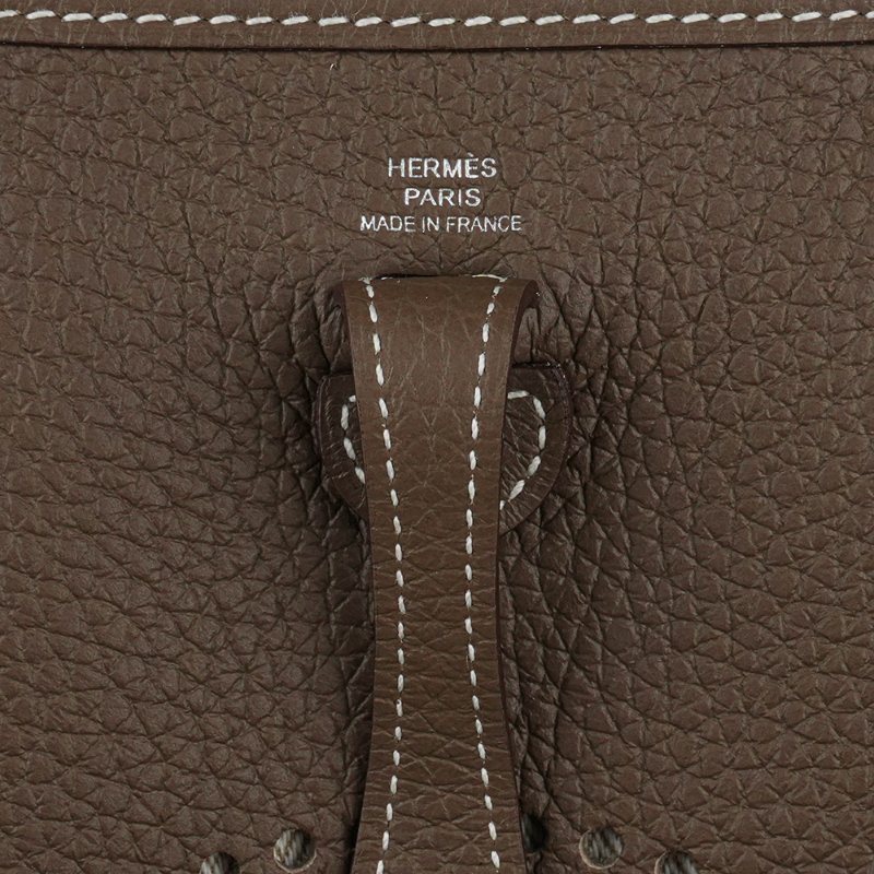 KÉSH 凱仕國際精品【愛馬仕熱門 Mini 包】HERMÈS Evelyne 16 TPM 大象灰斜背包｜Etoupe 銀釦｜Mini Evelyne｜Togo 牛皮｜Z刻 2021 年-7