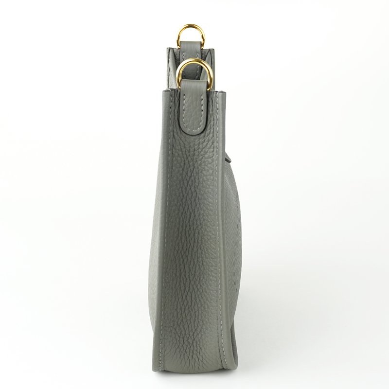 KÉSH 凱仕國際精品【愛馬仕熱門灰色系】HERMÈS Evelyne 16 TPM 雲灰金釦斜背包｜Gris Nuage｜Mini Evelyne｜Togo 牛皮｜U 刻 2022 年-2