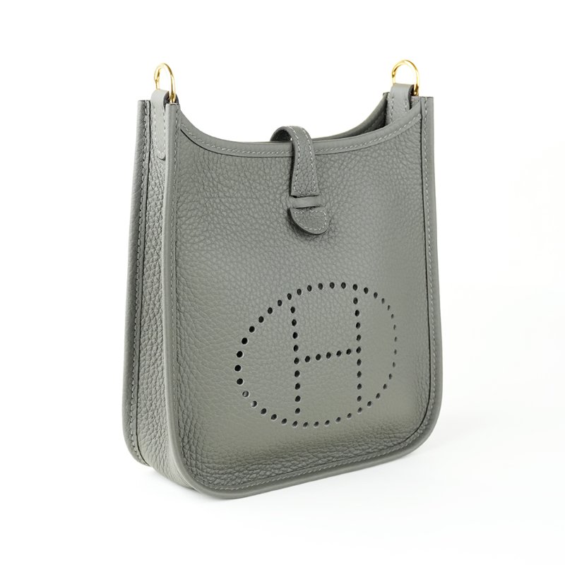 KÉSH 凱仕國際精品【愛馬仕熱門灰色系】HERMÈS Evelyne 16 TPM 雲灰金釦斜背包｜Gris Nuage｜Mini Evelyne｜Togo 牛皮｜U 刻 2022 年-4