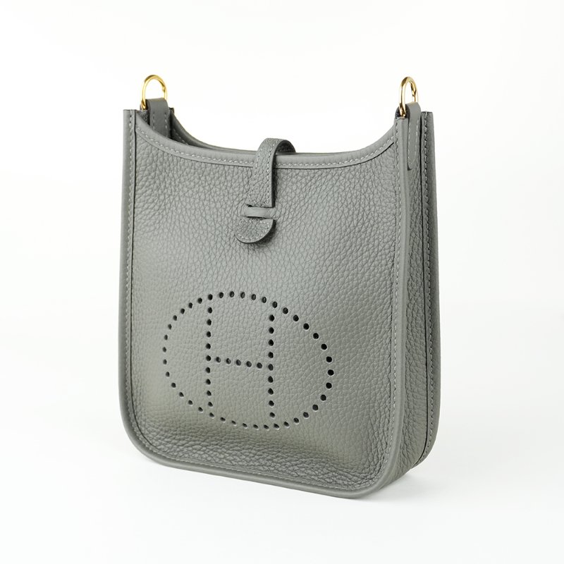 KÉSH 凱仕國際精品【愛馬仕熱門灰色系】HERMÈS Evelyne 16 TPM 雲灰金釦斜背包｜Gris Nuage｜Mini Evelyne｜Togo 牛皮｜U 刻 2022 年-6
