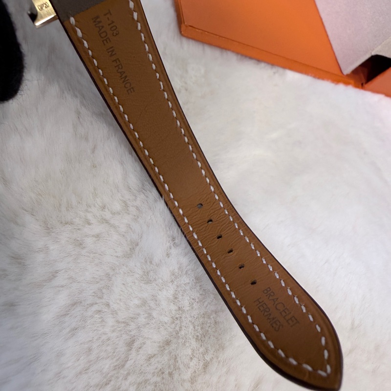 HERMES✨Heure H腕錶 HH1.201 W刻 大象灰 金-8