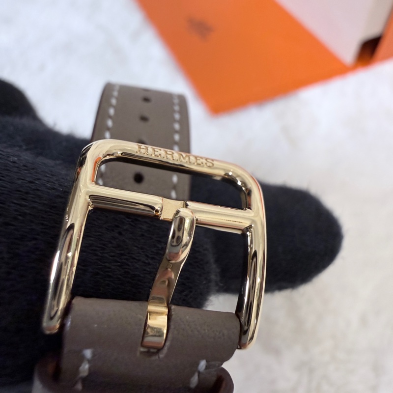 HERMES✨Heure H腕錶 HH1.201 W刻 大象灰 金-11