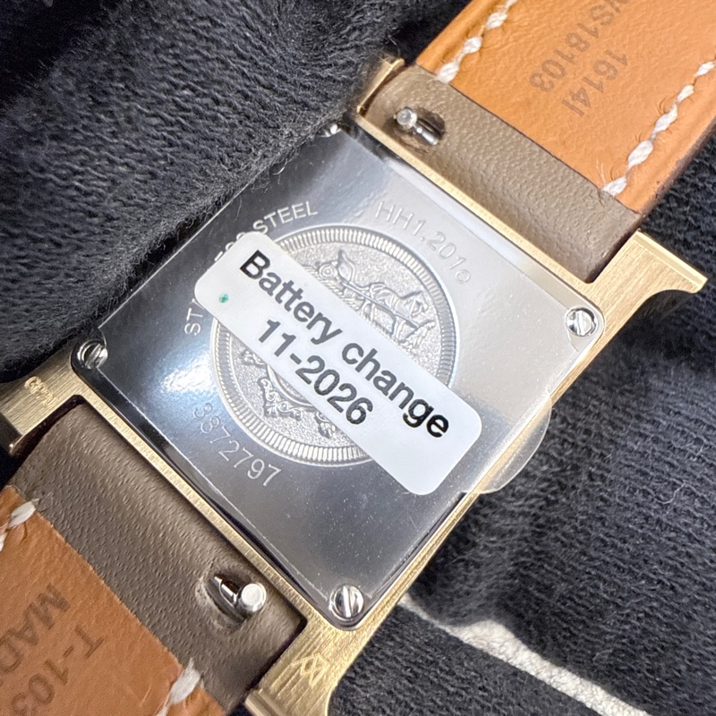 HERMES✨Heure H腕錶 HH1.201 W刻 大象灰 金-18