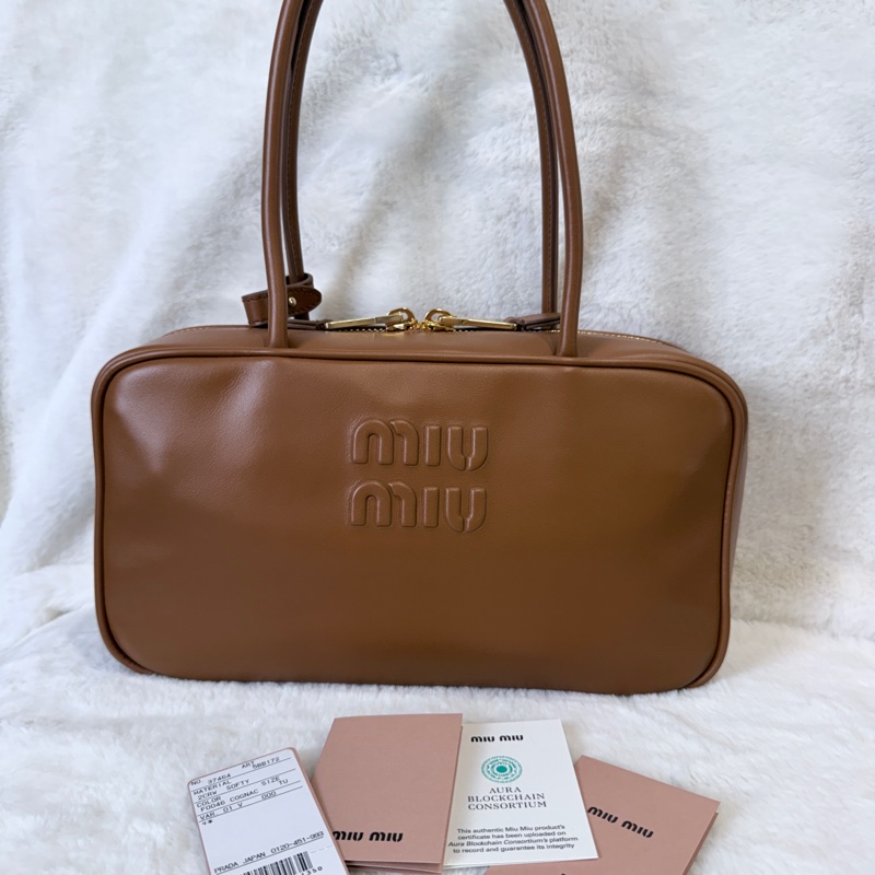 近全新✨MIU MIU✨5BB172 Beau 皮革手提包學院風肩背包 櫃上115000-5