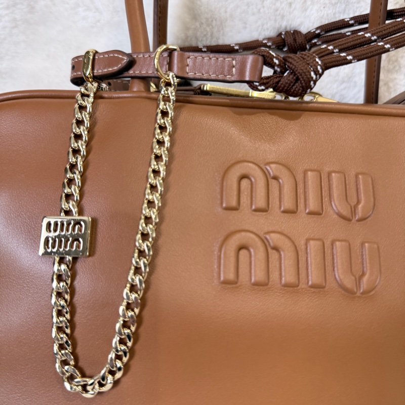 近全新✨MIU MIU✨5BB172 Beau 皮革手提包學院風肩背包 櫃上115000-10