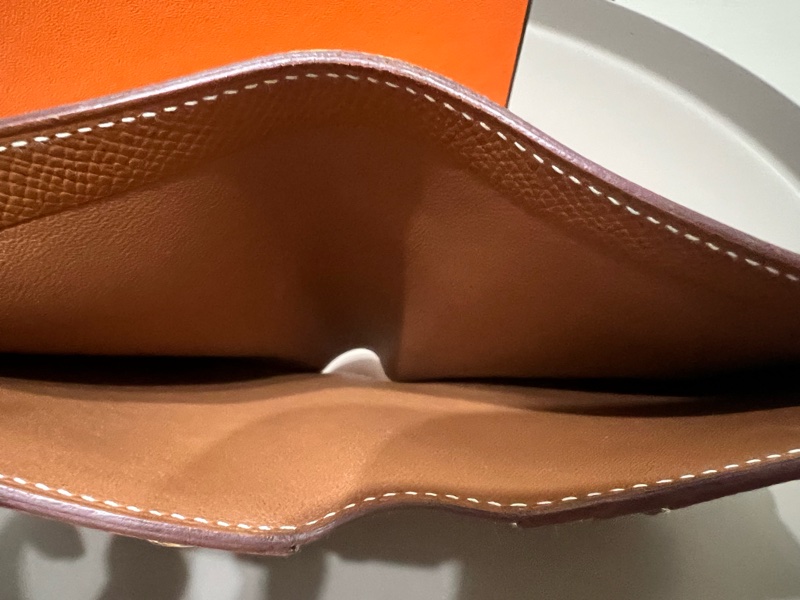 Hermès bearn compact wallet 金棕金扣短夾-3