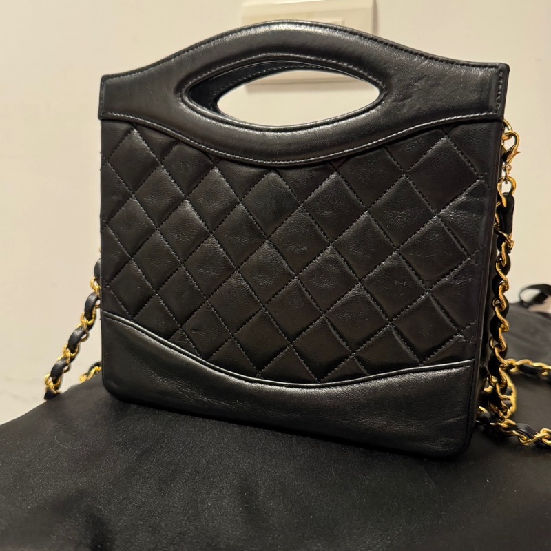 Chanel 31bag黑金小號／vintage收藏品-6