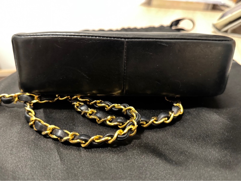 Chanel 31bag黑金小號／vintage收藏品-9