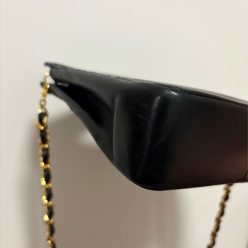 Chanel 31bag黑金小號／vintage收藏品-11