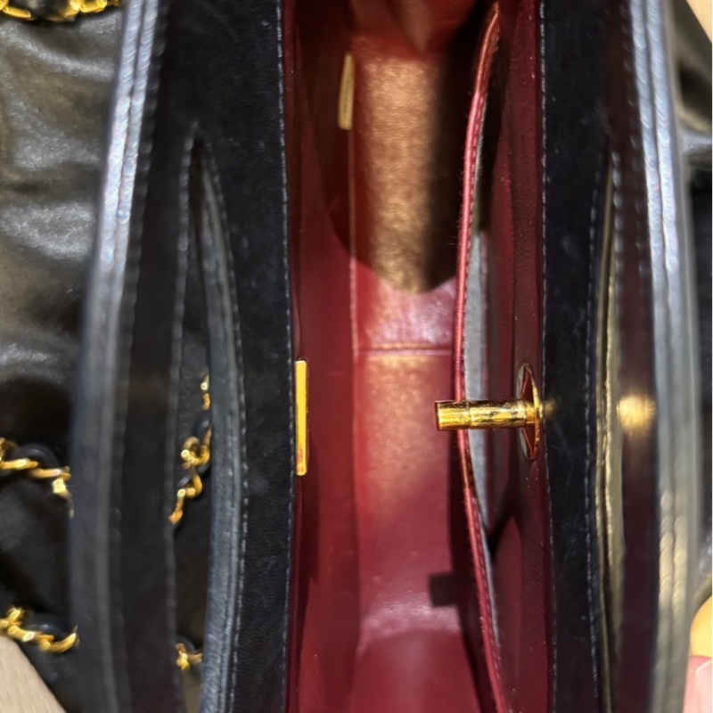 Chanel 31bag黑金小號／vintage收藏品-15