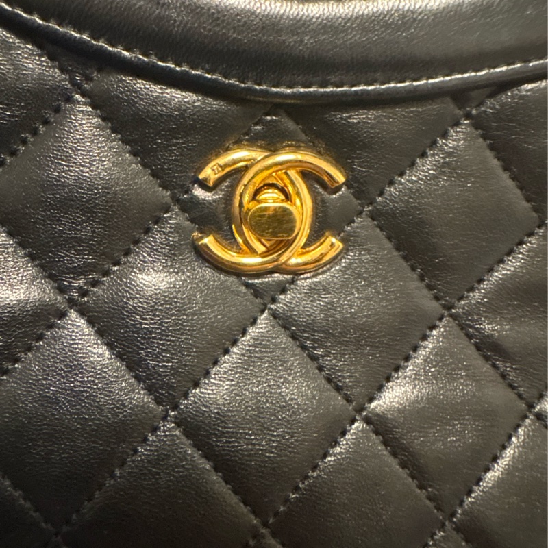 Chanel 31bag黑金小號／vintage收藏品-17