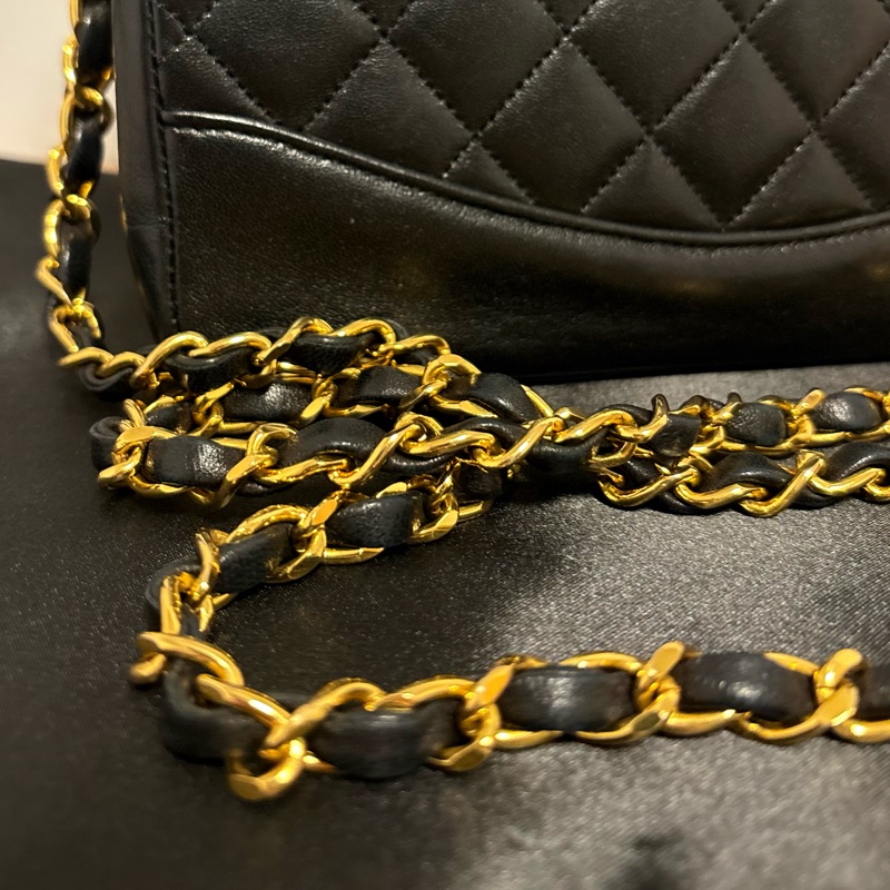Chanel 31bag黑金小號／vintage收藏品-18