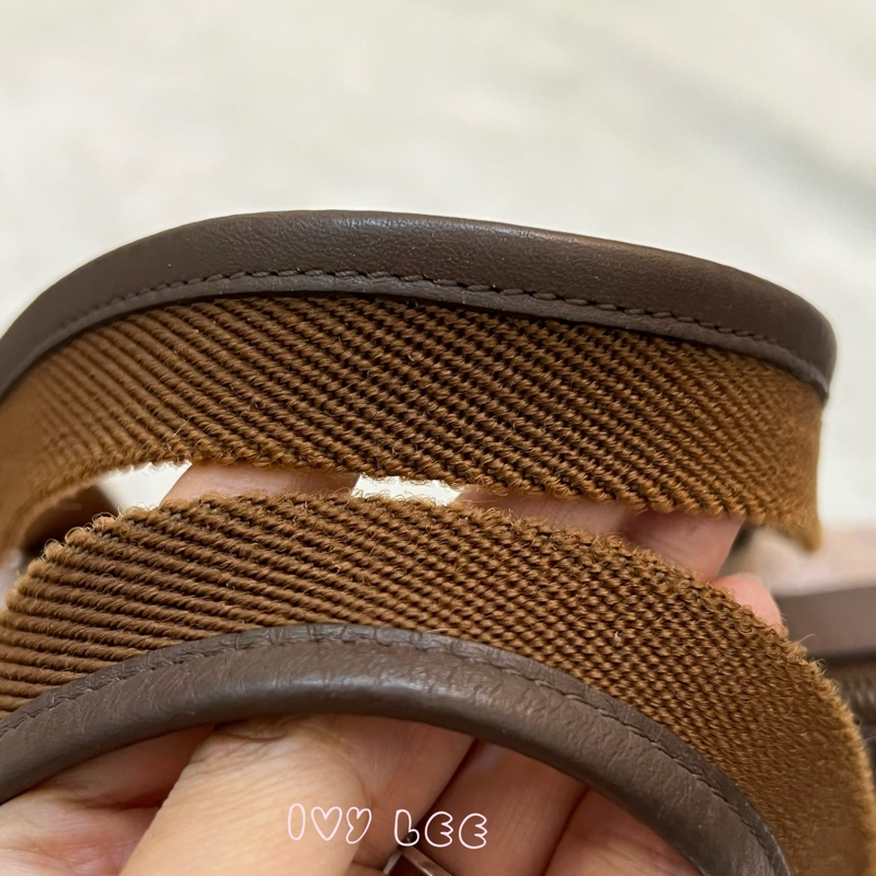 GUCCI GG帆布手提包 肩背 淡米紫色 92734 正品 二手精品-2