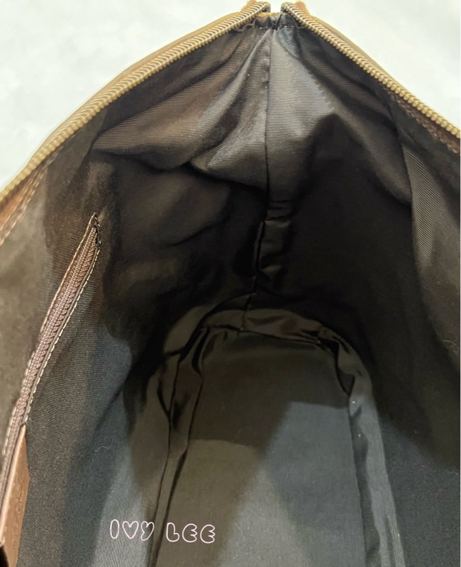 GUCCI GG帆布手提包 肩背 淡米紫色 92734 正品 二手精品-9