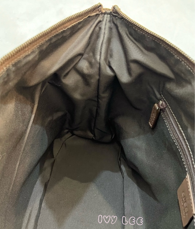 GUCCI GG帆布手提包 肩背 淡米紫色 92734 正品 二手精品-10