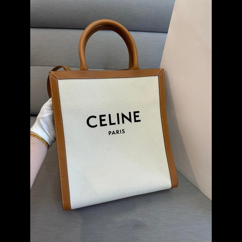 Celine字母印花帆布牛皮手提/斜背托特包-2