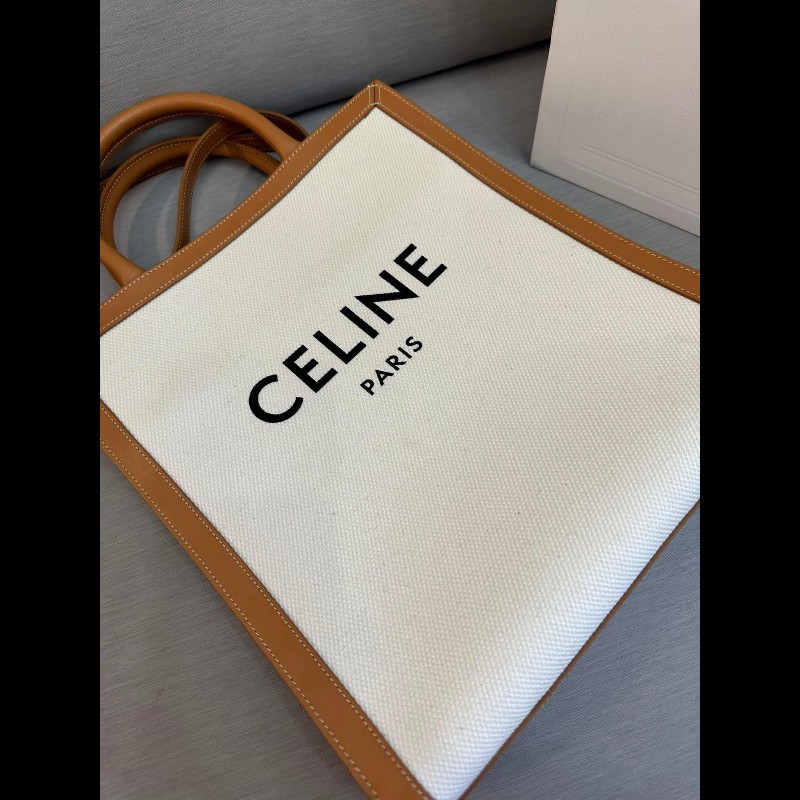 Celine字母印花帆布牛皮手提/斜背托特包-6