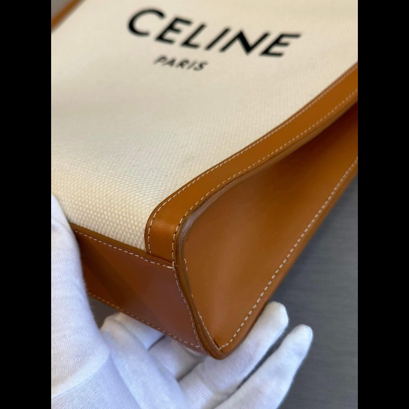 Celine字母印花帆布牛皮手提/斜背托特包-13