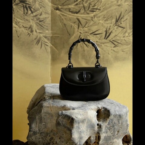 Gucci 古馳 bamboo 1947 竹節包 全黑 all black 肩背包 斜背包